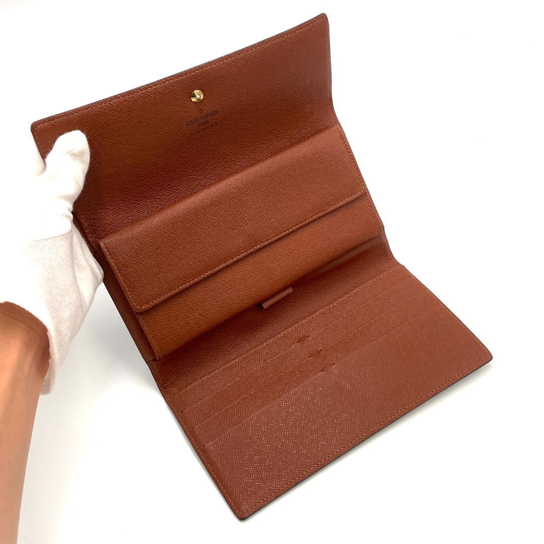 ルイヴィトン長財布モノグラムインターナショナル茶