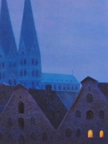 東山魁夷、青の世界、窓明り、高額画集一部、新品額付