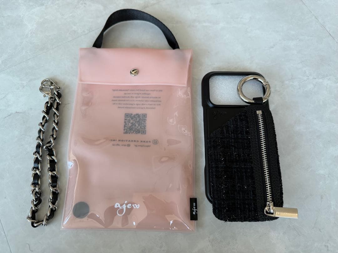 【新品未使用】ajew エジュー iPhone17pro ブラックツイード