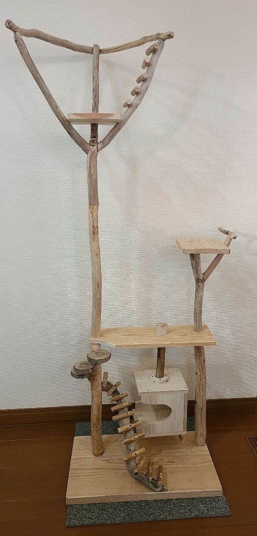 流木バードアスレチック M おもちゃ・ペット小物 Driftwood and birds