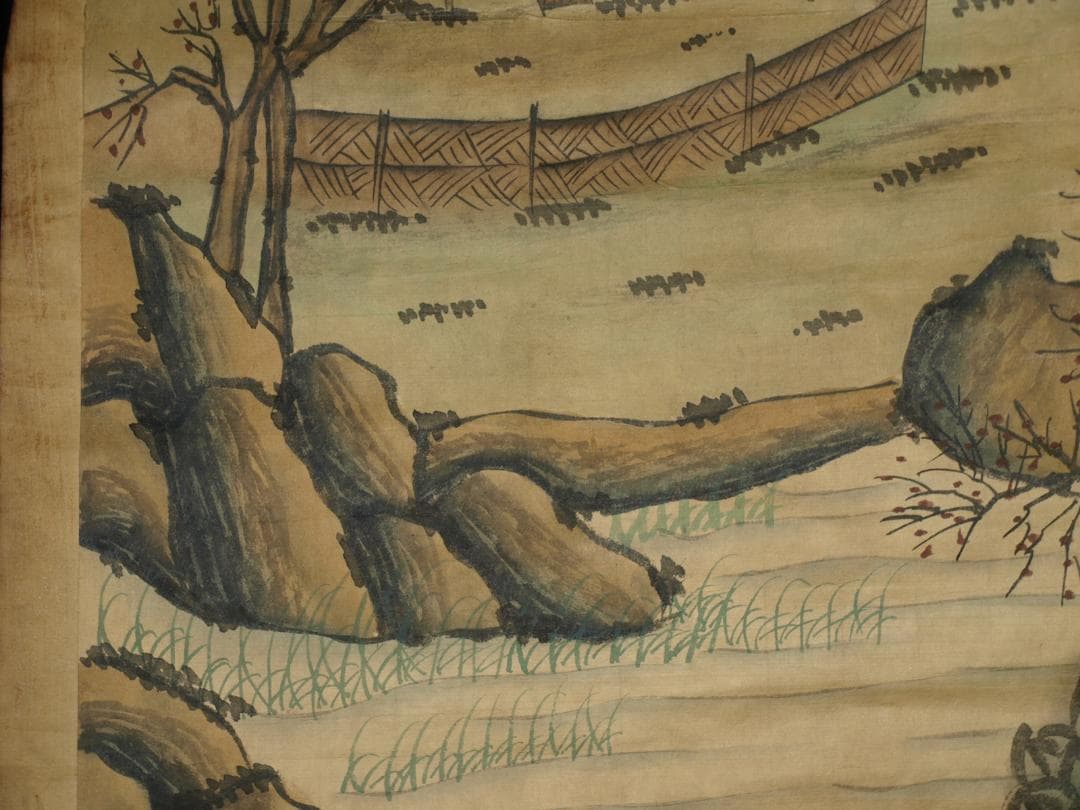 民間仕入れ品 中国清時代の人物図 肉筆絵 激安骨董品 BD151A7-1