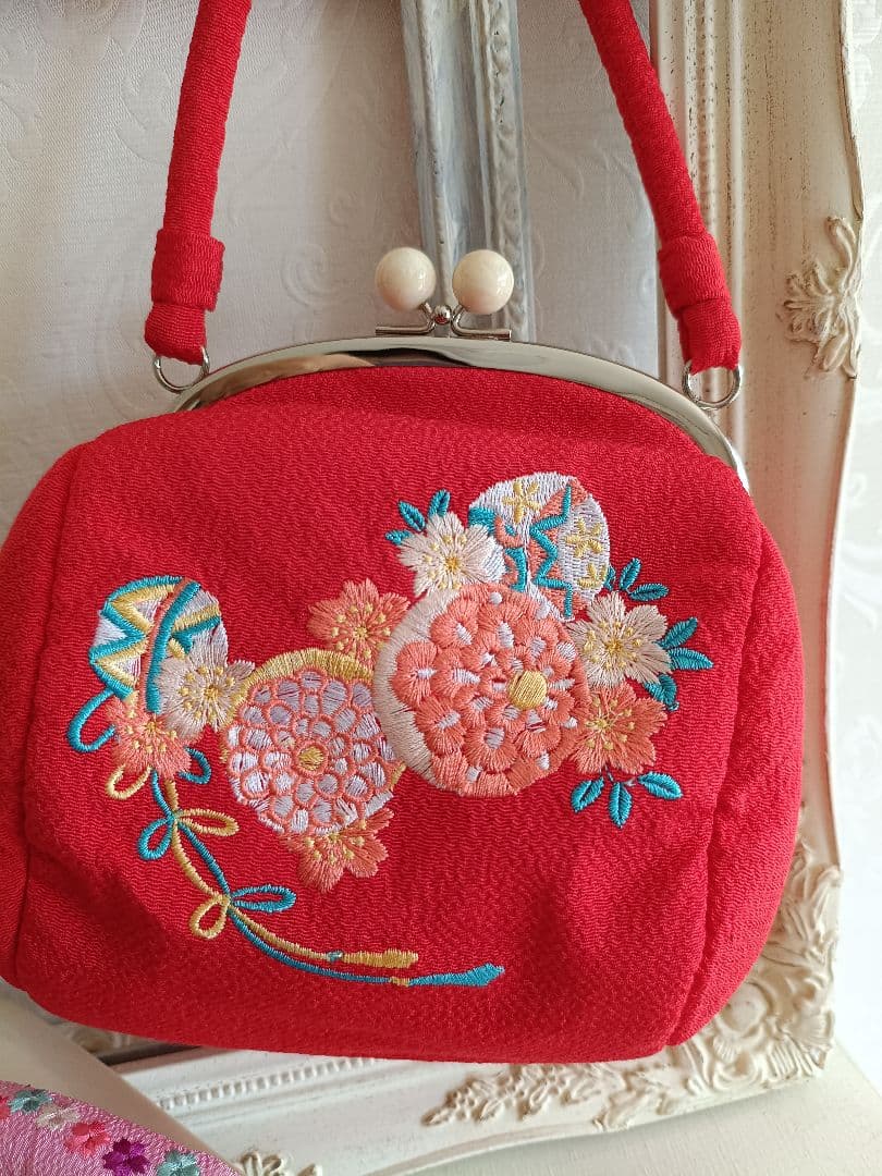 アンティークマゼンダピンクの着物にだらり帯☆七五三フルセット