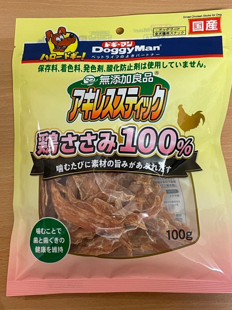 国産 ドギーマン アキレススティック鶏ささみ100% 100g 4袋 - メルカリ