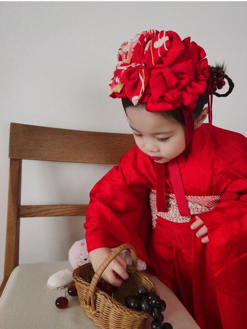 ゆ*う様 七五三　七五三髪飾り　ヘッドドレス　着物髪飾り　リメイク髪飾り　018