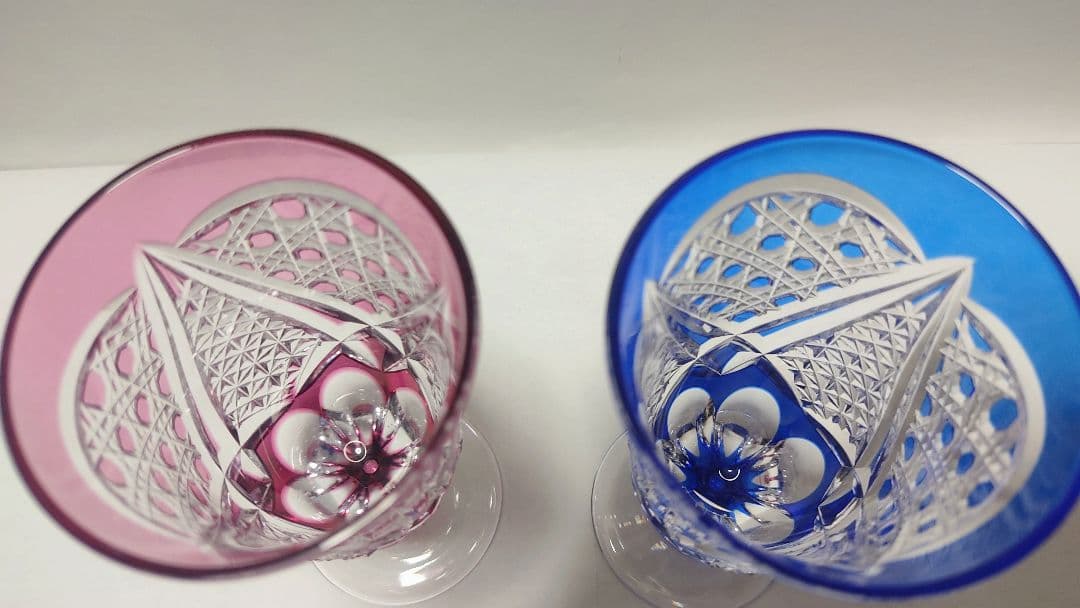 超希少品☆江戸切子 木村泰典 ワイングラス 脚付杯（切子 江戸切子