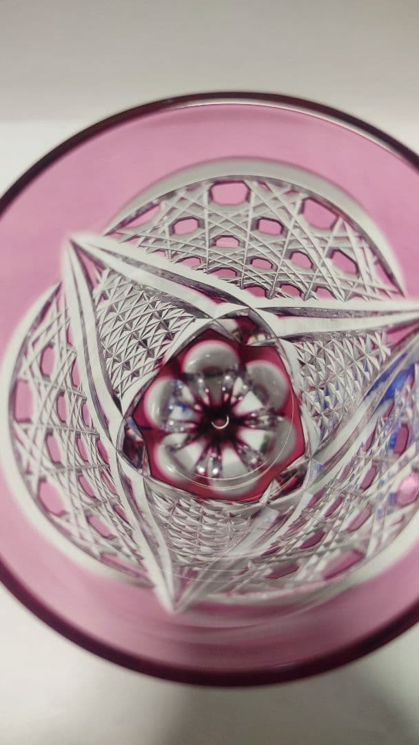 超希少品☆江戸切子 木村泰典 ワイングラス 脚付杯（切子 江戸切子