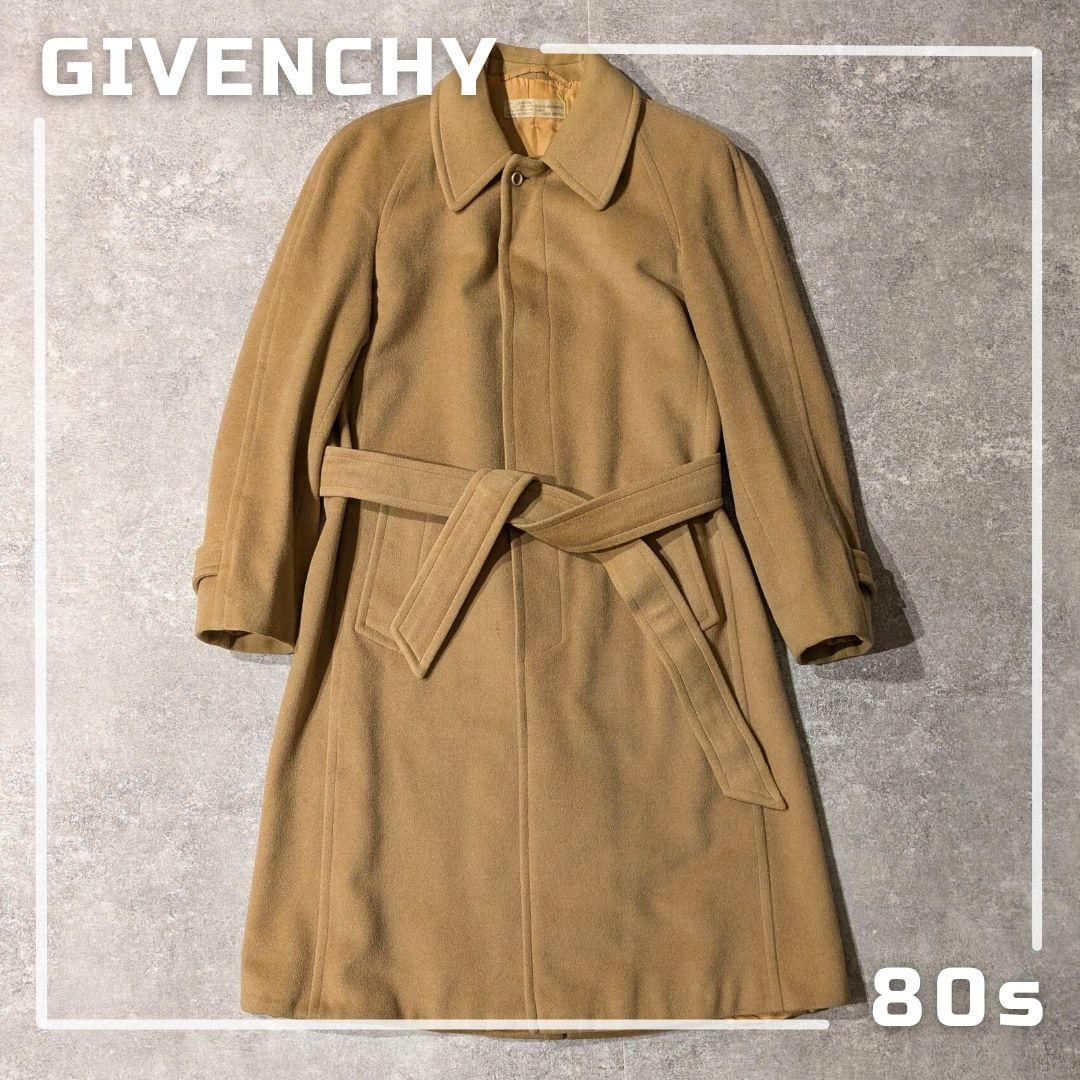 80s ジバンシー イタリア製 カシミヤウール チェスターコート ベージュ