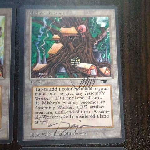 MTG　Mishra's Factory（ミシュラの工廠　春夏秋冬）一部サイン入