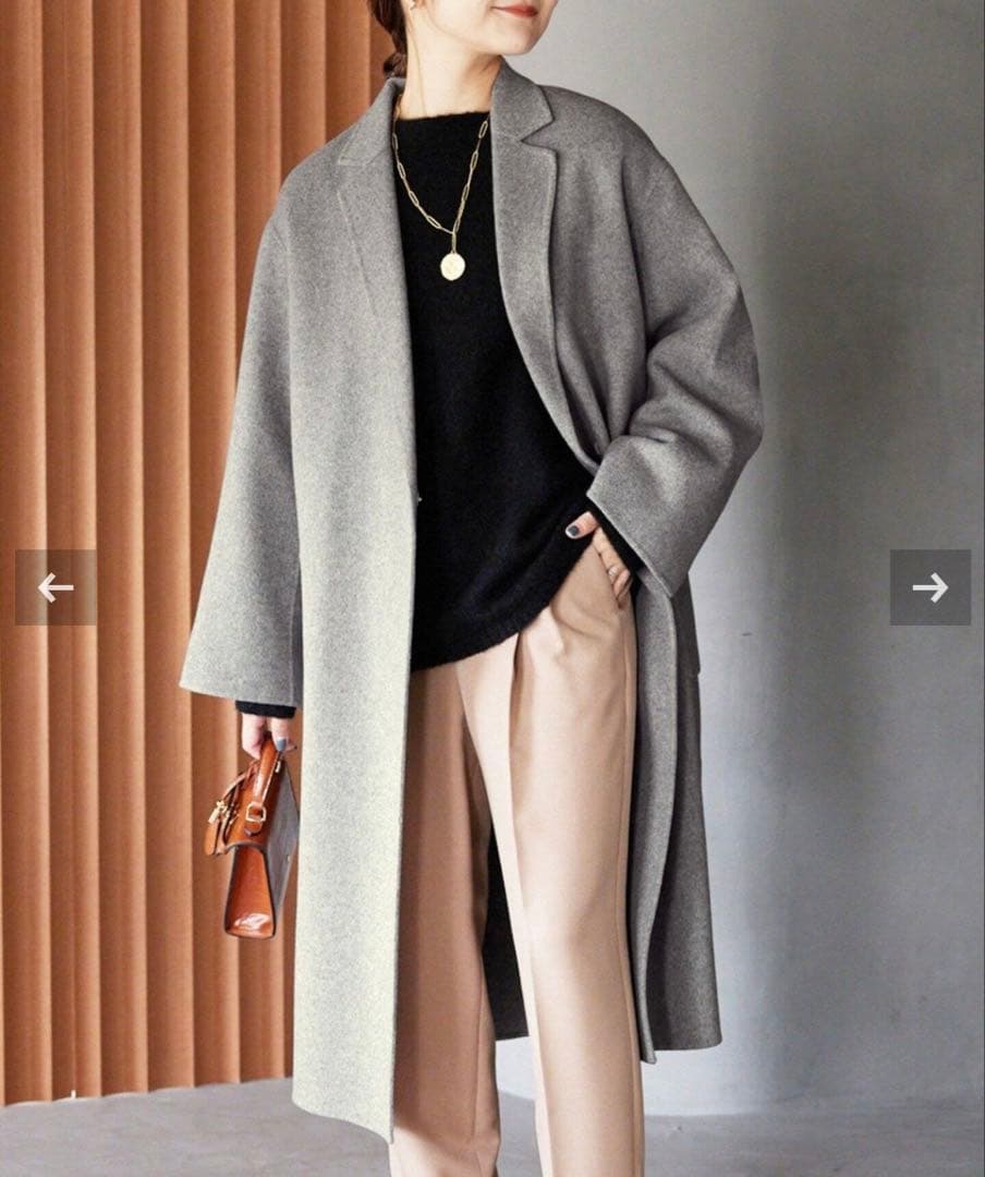 美品】スローブイエナ ダブルフェイスロングチェスターコート 38