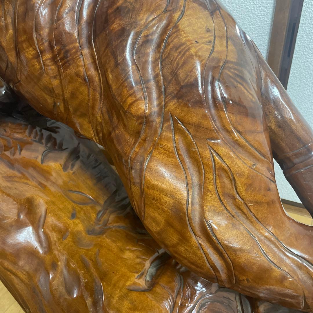 貴重一刀彫虎置物大型