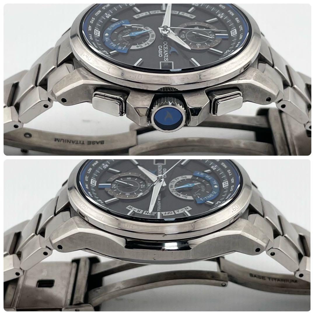 【稼働/タフソーラー】カシオ　オシアナス　電波ソーラー　チタン　腕時計　メンズ