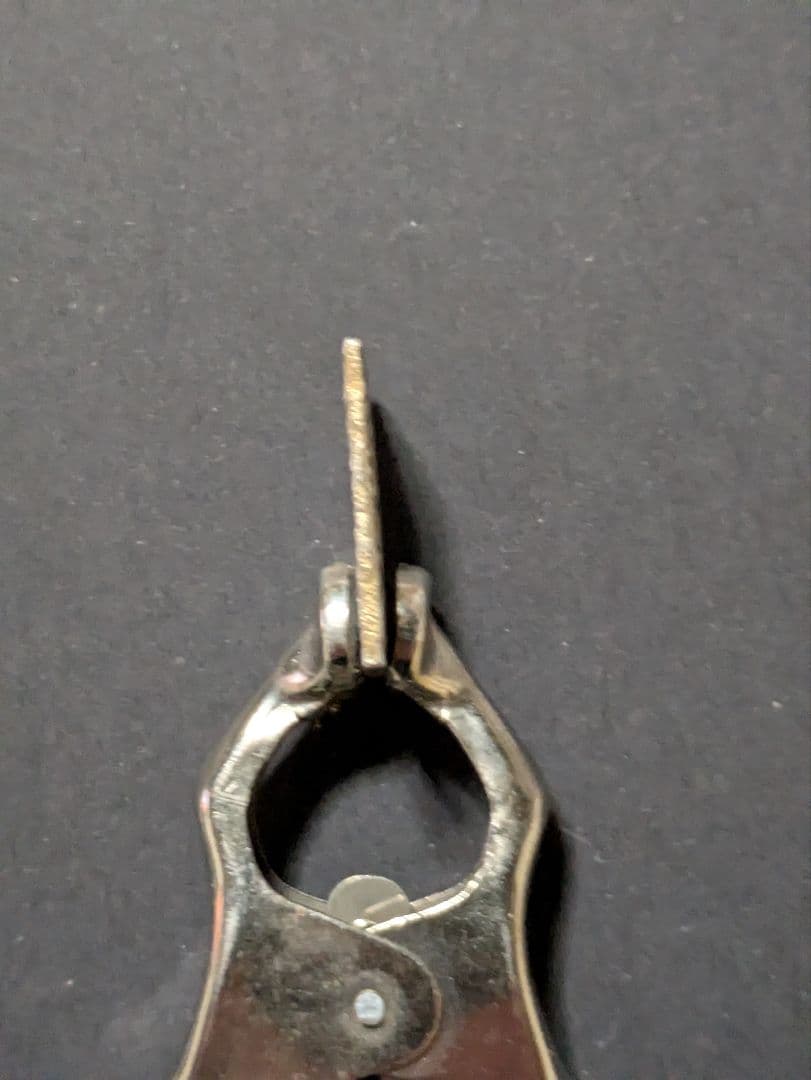 明治二分判金（銀台）　花押面額縁様　2.84g