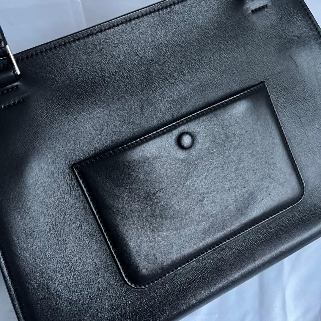 ✨極美品✨　CELINE エッジ　ハンドバッグ　バイカラー　レザー　ブラック