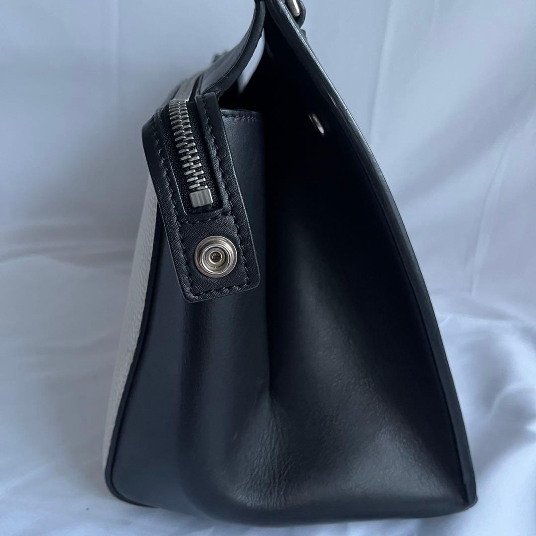 ✨極美品✨　CELINE エッジ　ハンドバッグ　バイカラー　レザー　ブラック
