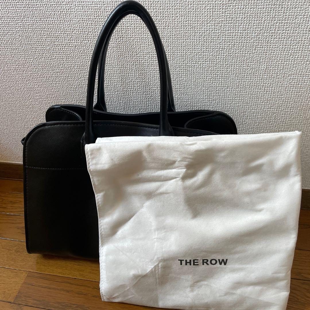 THE ROW 風ブラックレザーハンドバッグ