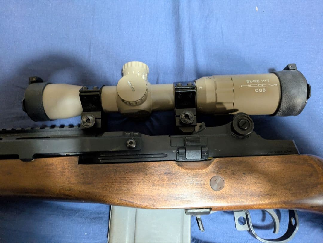 マルイM14電動ガンカスタム　ウッドストック　スコープ着き　ケース、マガジン多数