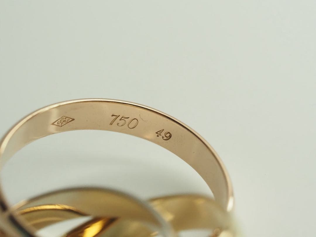 Cartier　カルティエ　トリニティリング 750YG/WG/PG 49号