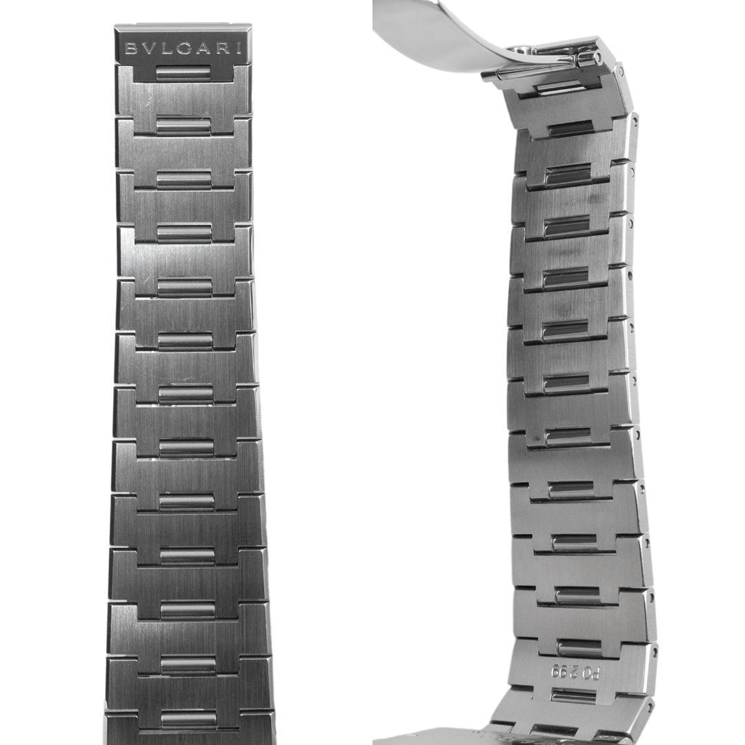 ブルガリ 腕時計 メンズ クアドラード 黒 シルバー スクエア型 シンプル ロゴ