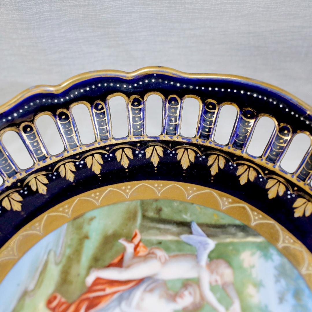 送料込み】ヴィエナスタイル 金彩レリーフ神話文 天使 コンポート