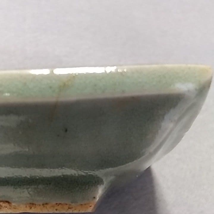 初期伊万里 初期伊万里皿 初期伊万里青磁牡丹文長皿 古伊万里 古伊万里