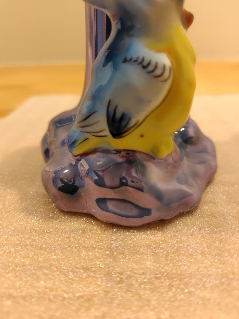 オールドノリタケ アールデコ ラスター彩 鳥花瓶