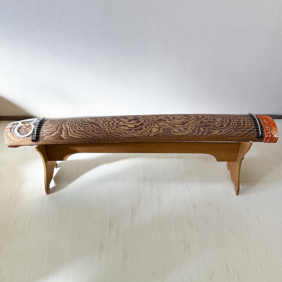 最高級 琴 13弦 綾杉彫り 山有 山田流 舟一刀 玉緑包み柏葉 くり甲