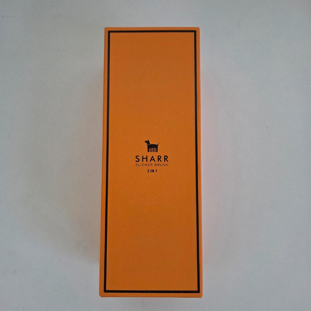 新品未使用 韓国発 SHARR ペットブラシ 黒 オレンジ 犬 猫 2in1 - メルカリ
