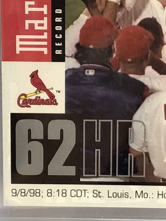 マークマクガイヤー カード ホームラン記念 クリアプレート