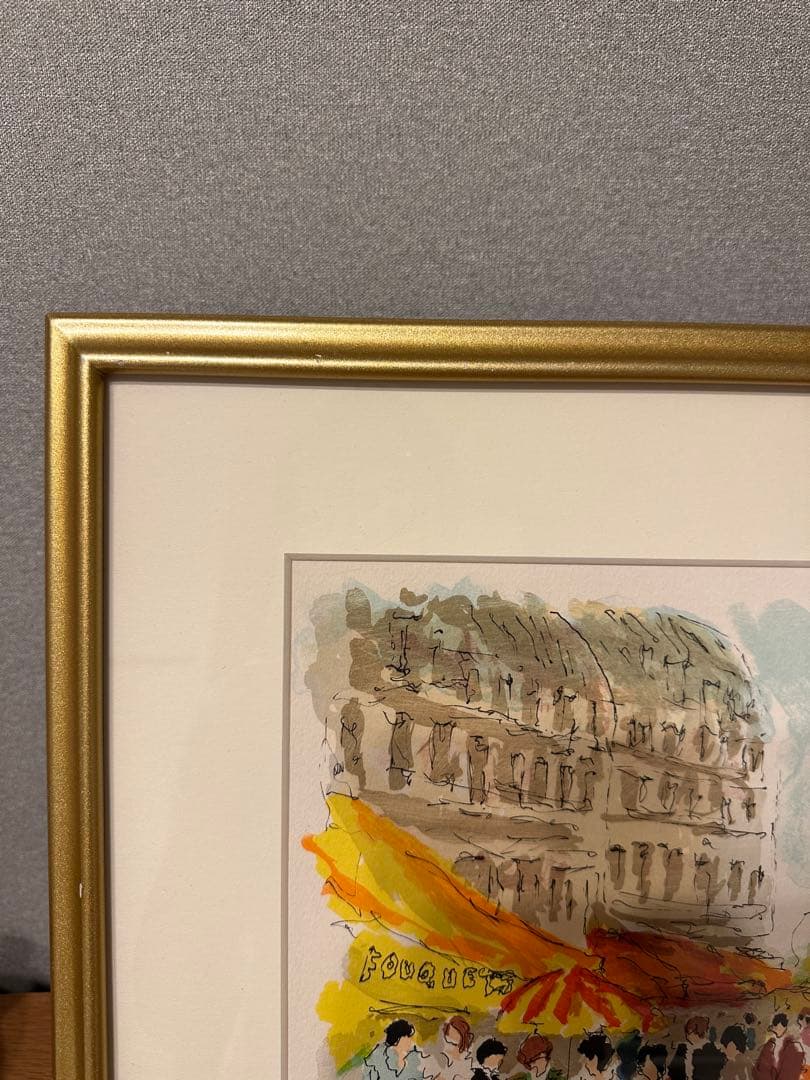 絵画 サイン有 リトグラフ パリ ウルバン