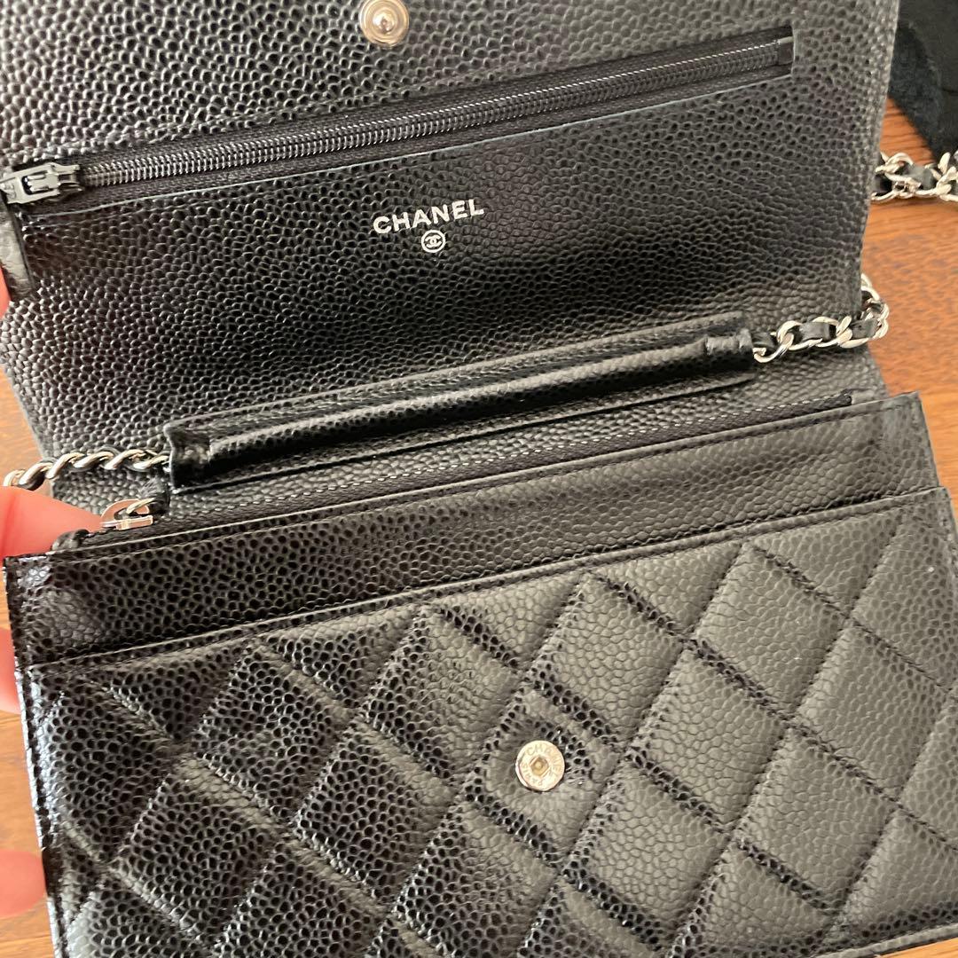【最終価格】CHANEL チェーンウォレット キャビアスキン