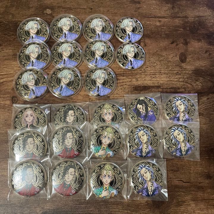 東京リベンジャーズ 原画展 アルティメタル缶バッジ 場地圭介 34個