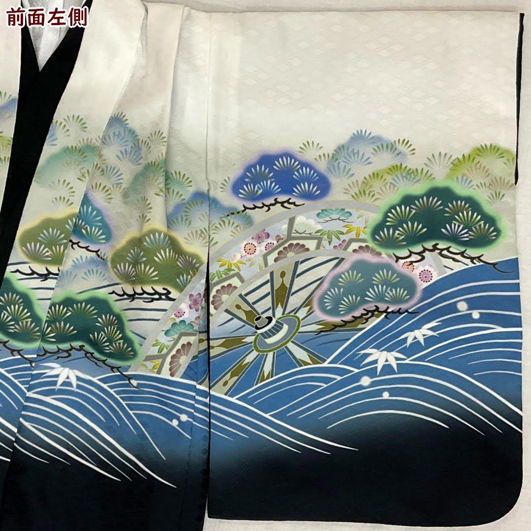 七五三 ３歳 男児 羽織・着物セット 43cm 男の子 レンタル処分品 男の子