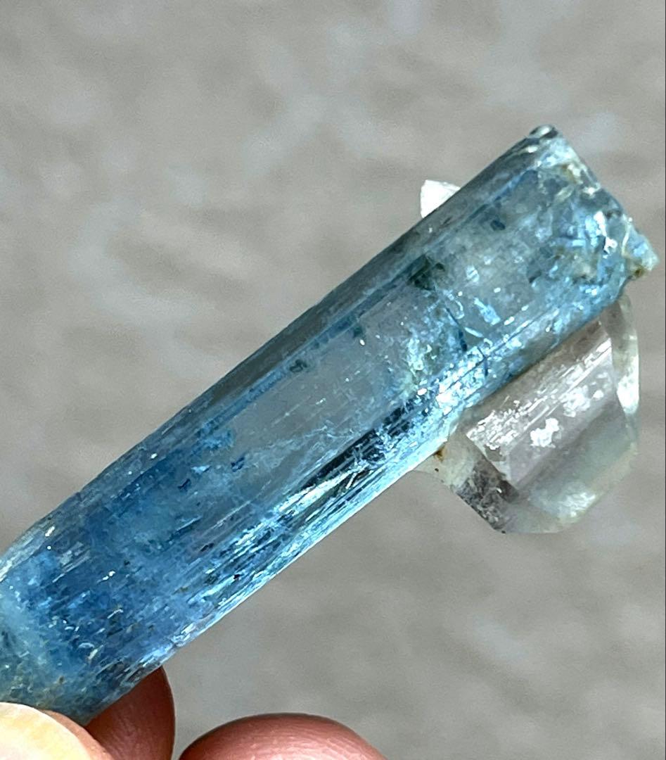 【希少・大結晶】アクアマリン 共生 スモーキークォーツ 原石 15.45ct