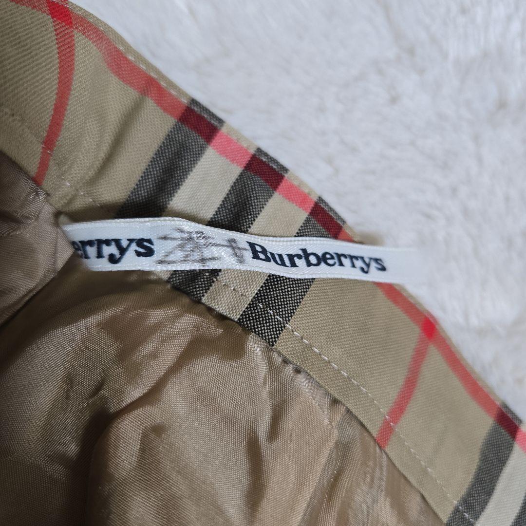 美品 BURBERRYS プリーツ フレア スカート ノバチェック柄 ウール