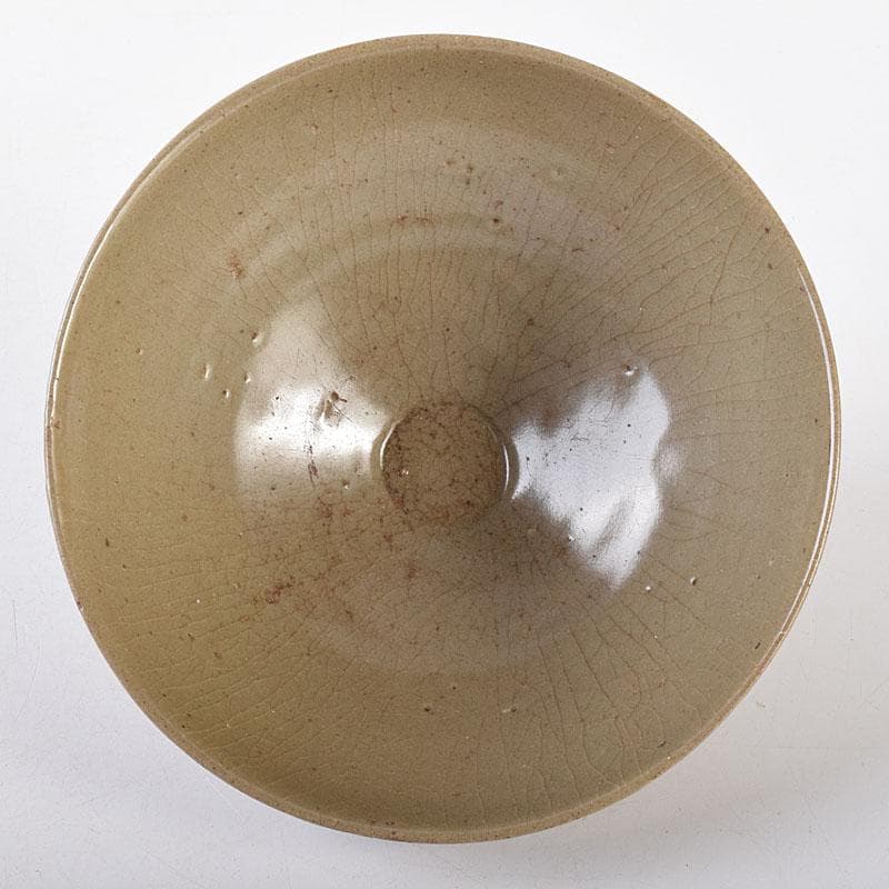 中国 龍泉窯 青磁 陽刻 蓮弁文碗 時代箱付 M R8641