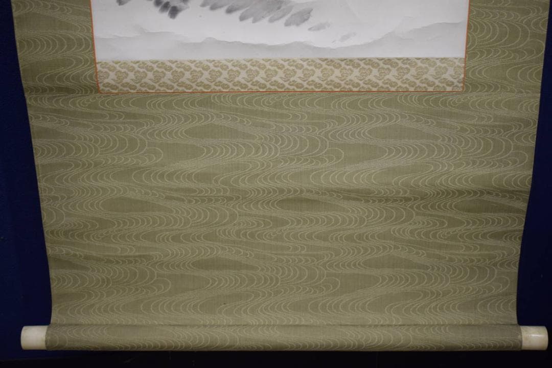 真作/洋舟/竹図/布袋屋掛軸HJ-534