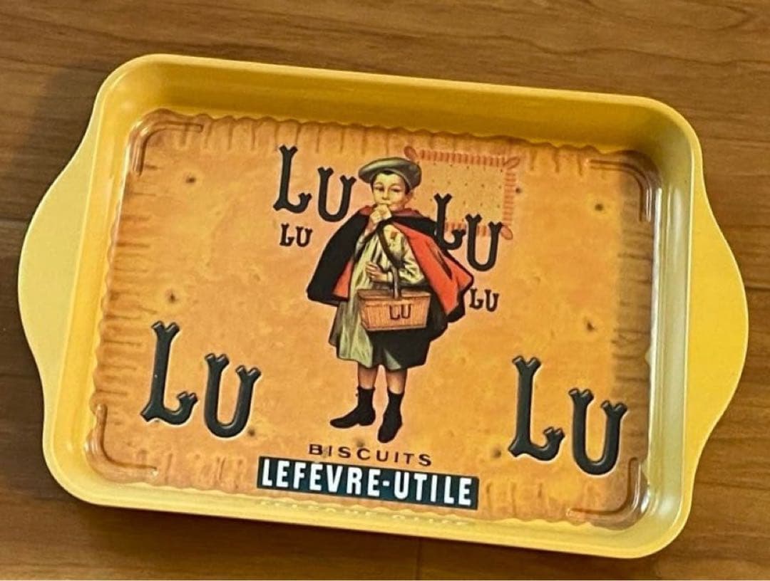 Lu ビスケット少年ヴィンテージアンティークトレイプレート希少