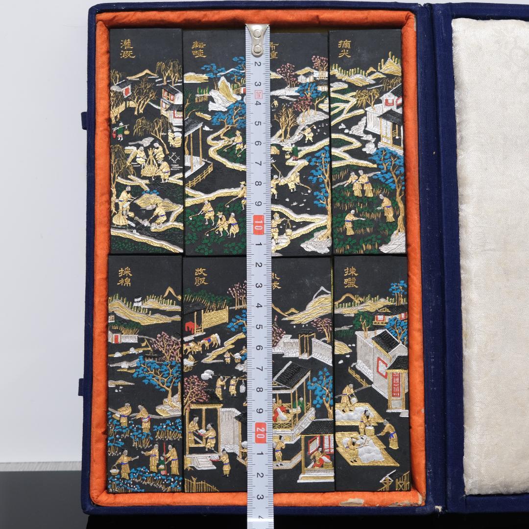 骨董品】中国墨 仿古墨 書道 美術用品 工芸品 筆 書道用具 アート用品