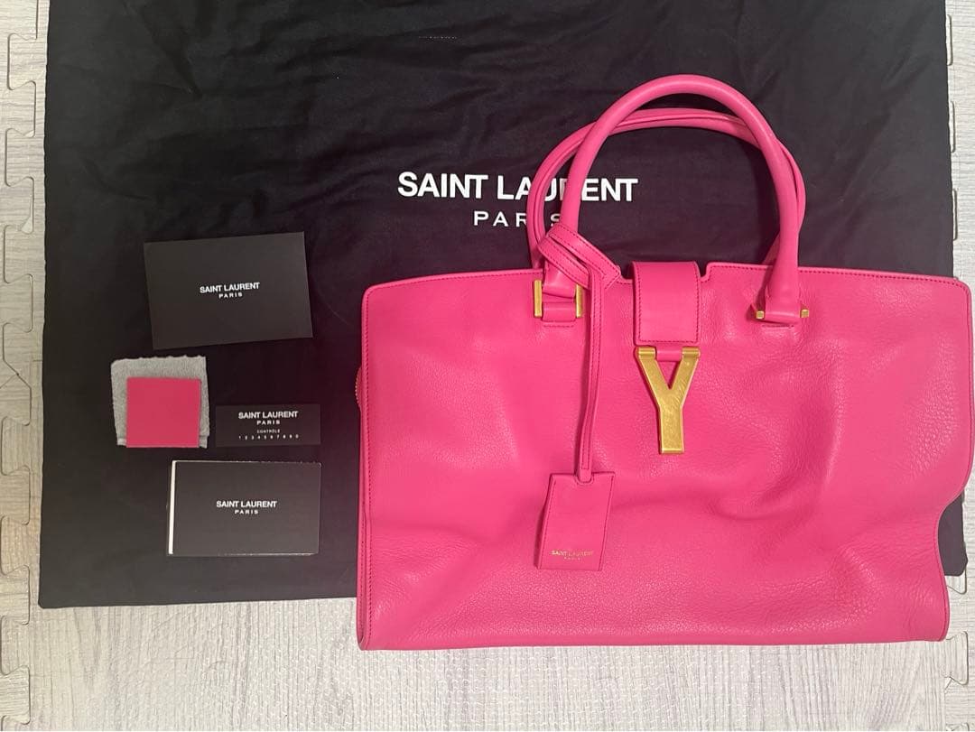 SAINT LAURENT PARIS サンローランパリ ピンク レザー バッグ