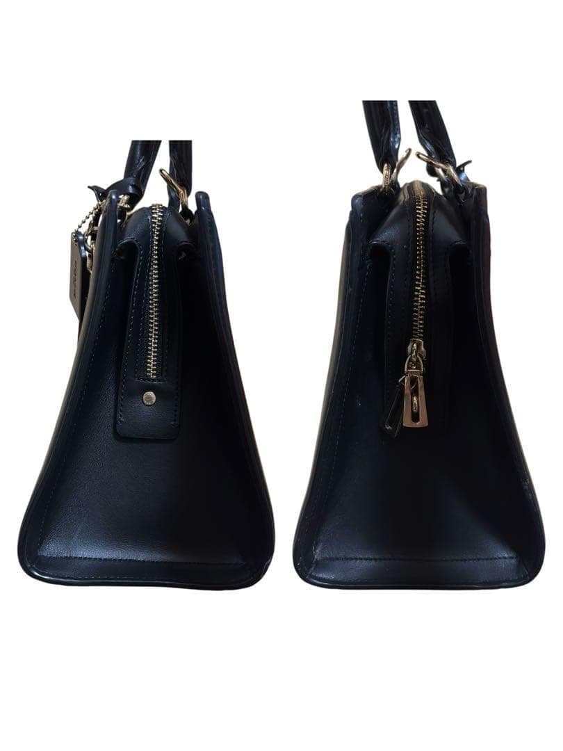 COACH コーチ 49500 ゾーイ 2way ショルダーバッグ レザー 黒