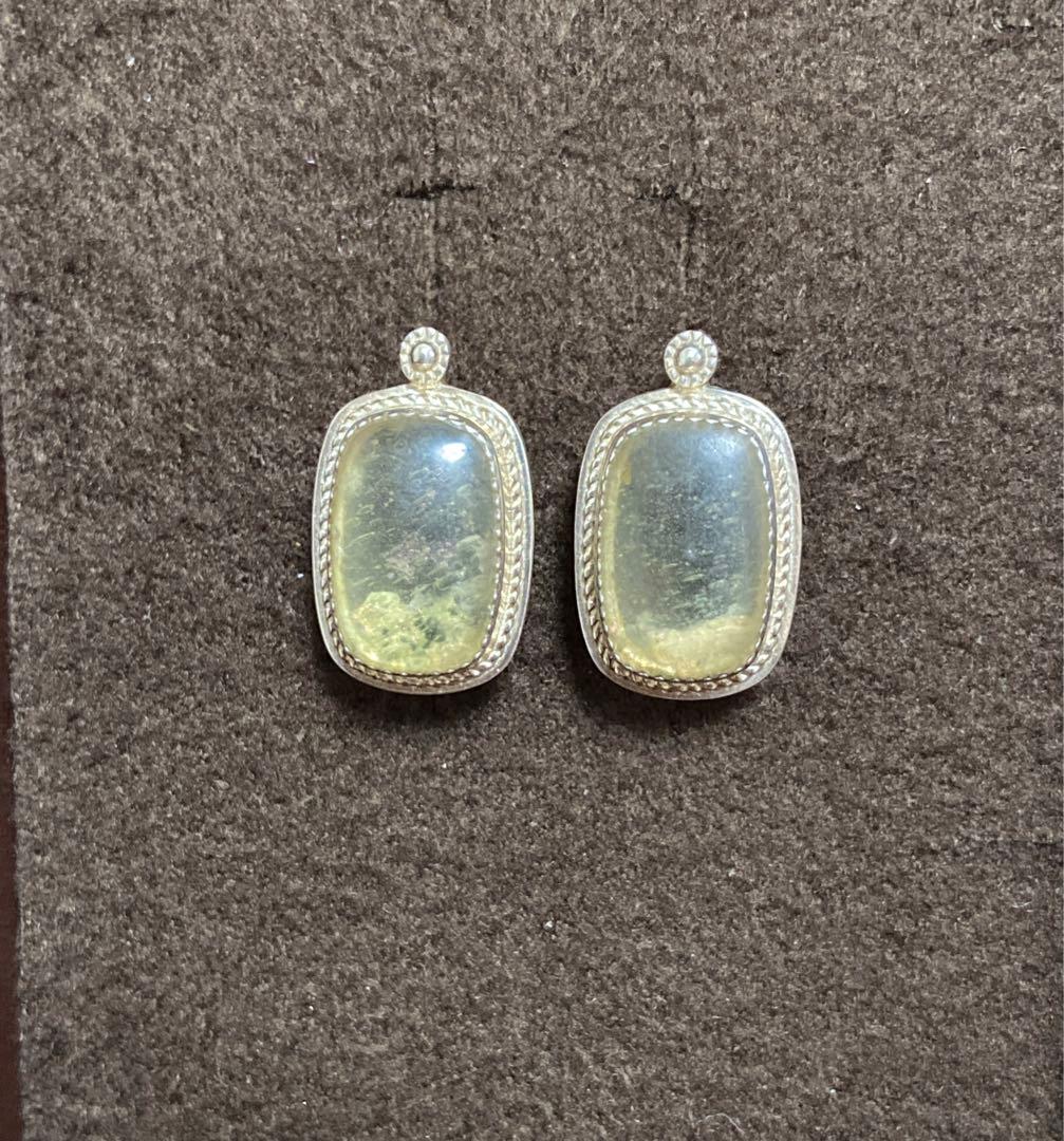 agete ローマンガラス シルバー K10 フープピアス L108458373