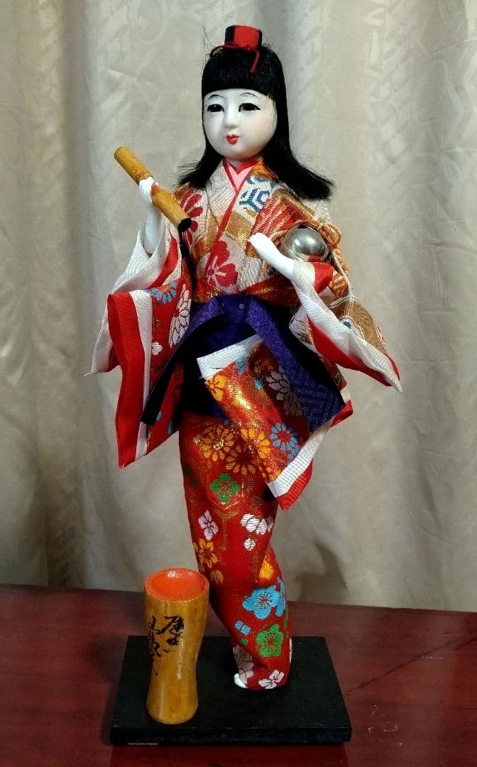 日本人形 「ひえつき人形」伝統的な和服 40cm - メルカリ
