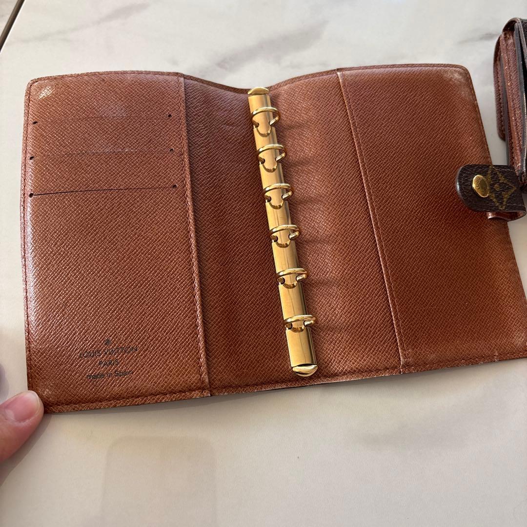 louis vuitton 二つ折り財布　手帳カバーセット
