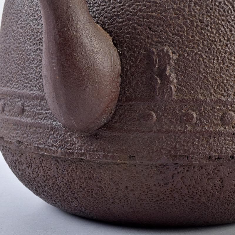 煎茶道具 釜師 佐藤浄清作 鋲打文 鉄瓶 鉄釜 M R8983