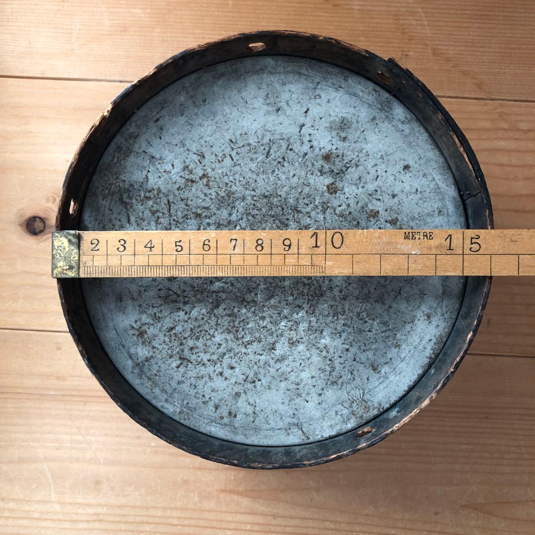 古い玩具の太鼓 木製 フランス オブジェ アート 蚤の市 古道具 no.153