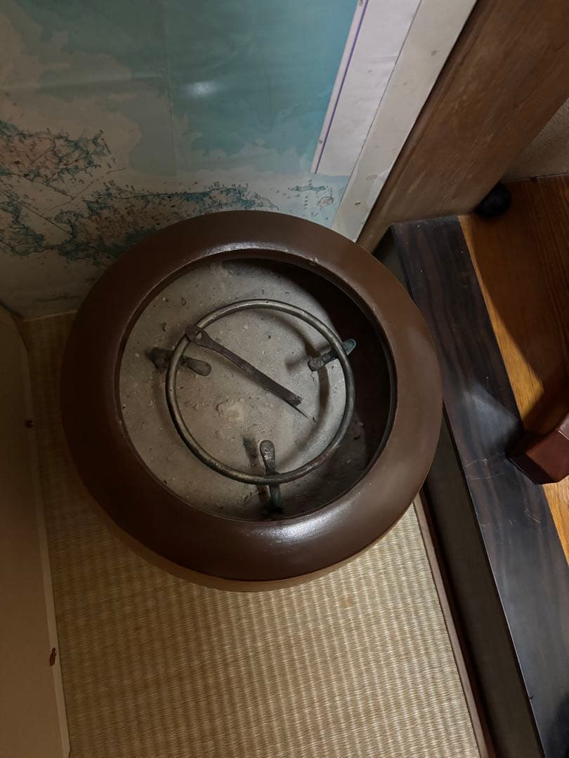 火鉢 木製 茶道具 丸型 直径約30cm