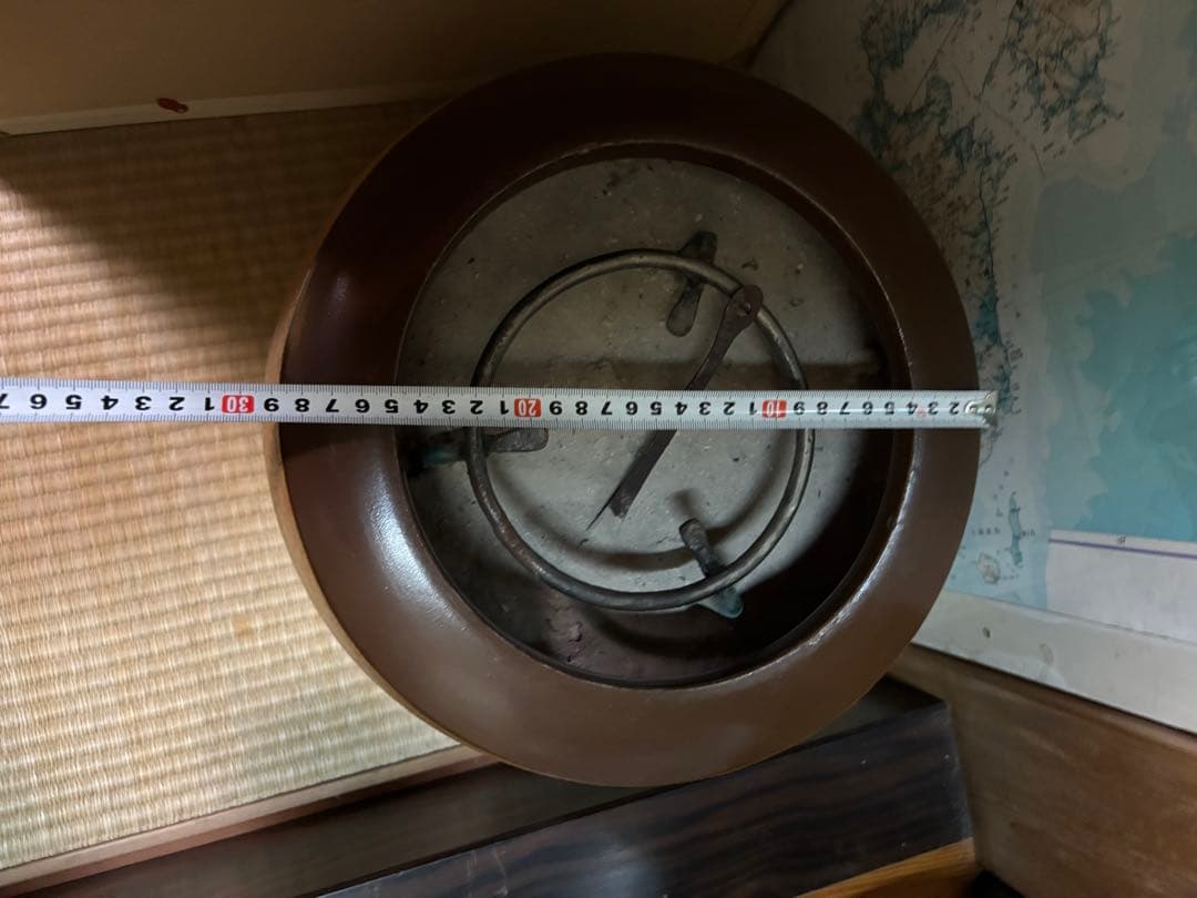 火鉢 木製 茶道具 丸型 直径約30cm