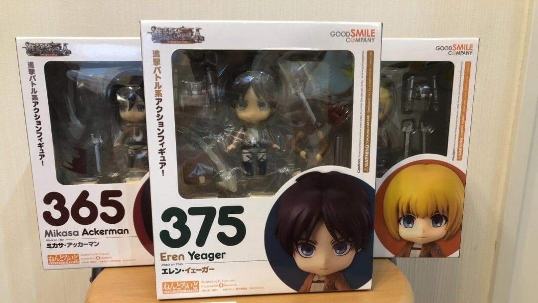 進撃の巨人ねんどろいどエレン、ミカサ2体セットフィギュア