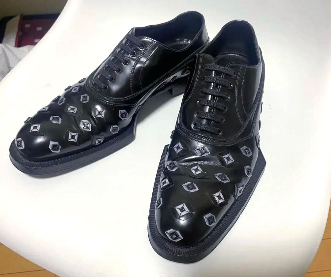 最終価額PRADA プラダ12aw 幾何学ドレスシューズ　サイズ9美品