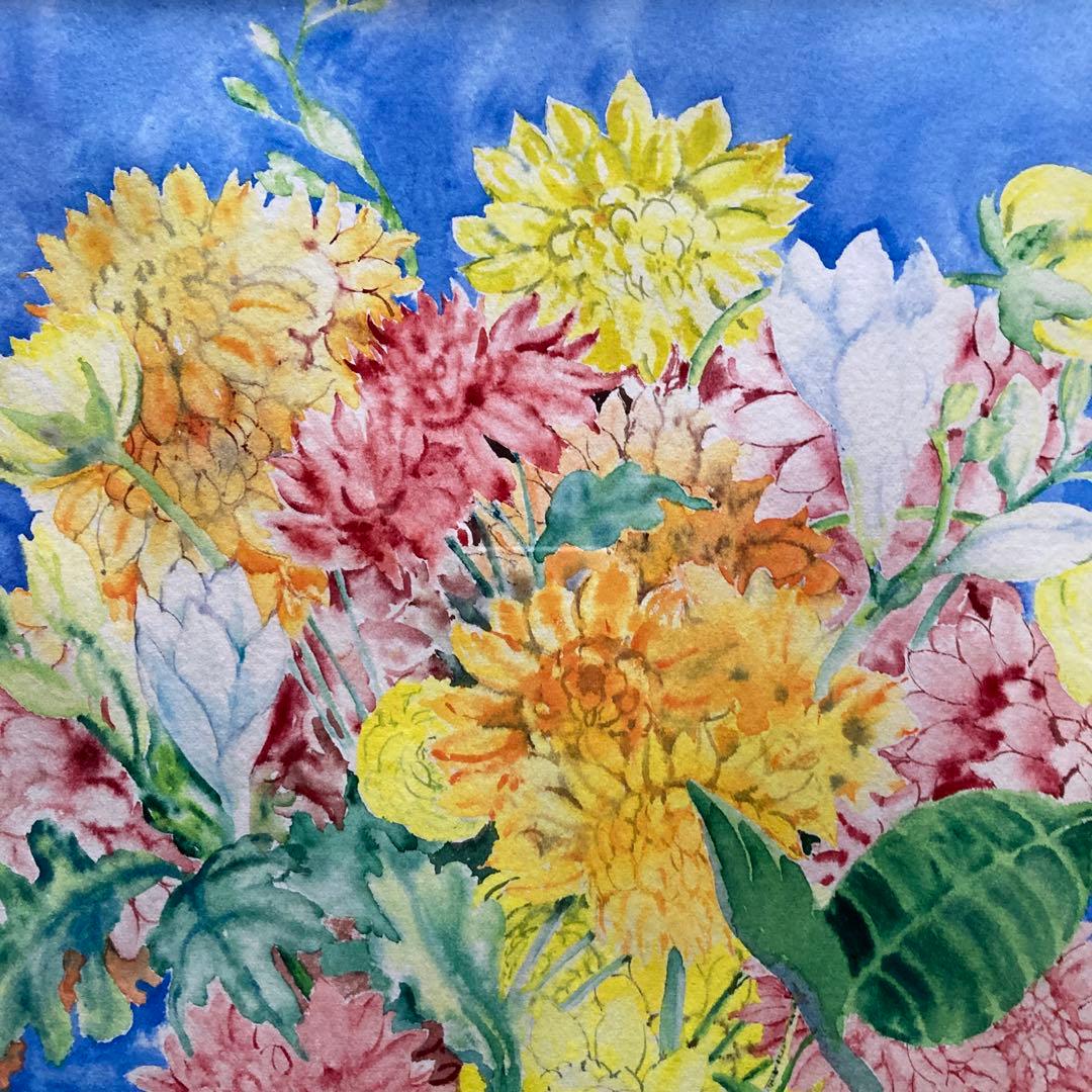 マイテ　デルテイユ￼「スペインの花瓶」有名フランス人画家額56×47絵37×28